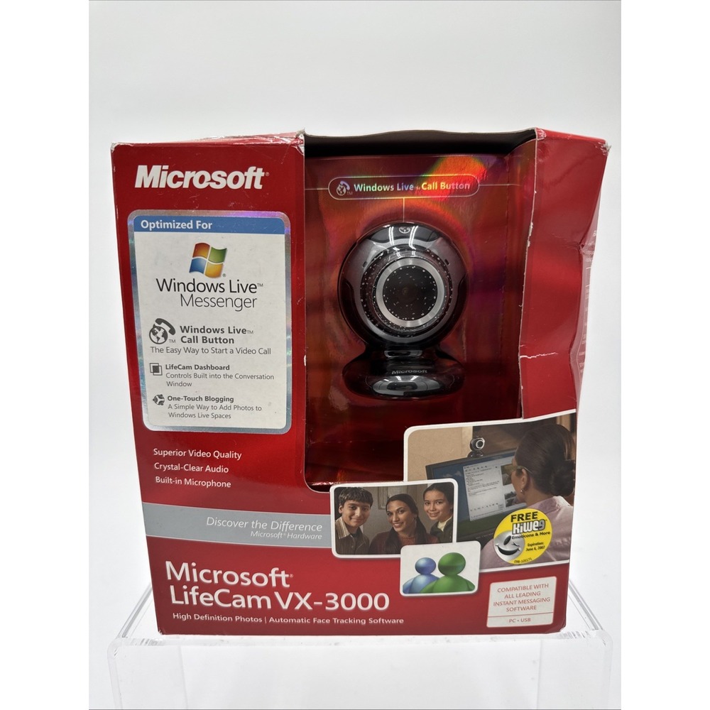 Microsoft Lifecam VX-3000 Camera 640 X 480 Pixelâ Resolution Video Web Camera
